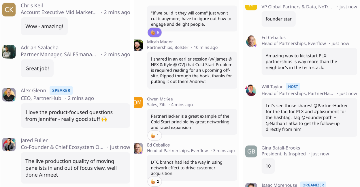Screenshot of PLX comments.
