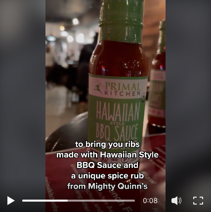 Primal kitchen BBQ sauce partenrs with Mighty Quinn’s Hawaiian BBQ Baby Back Ribs