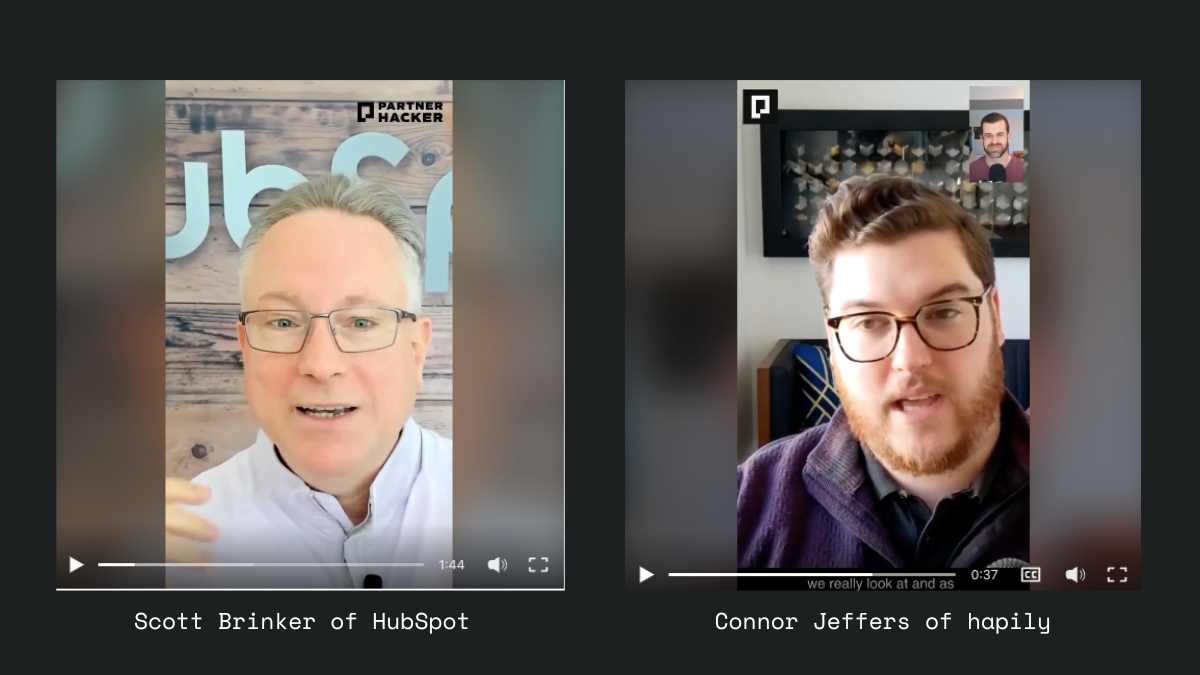 Scott Brinker of HubSpot and Connor Jeffers of hapily