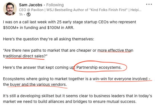 Sam Jacobs on partnership ecosytem