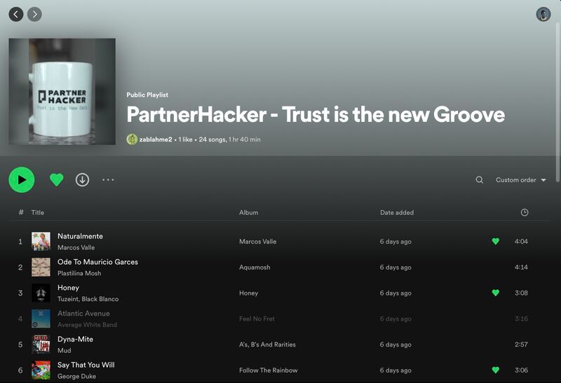 PartnerHacker Playlist